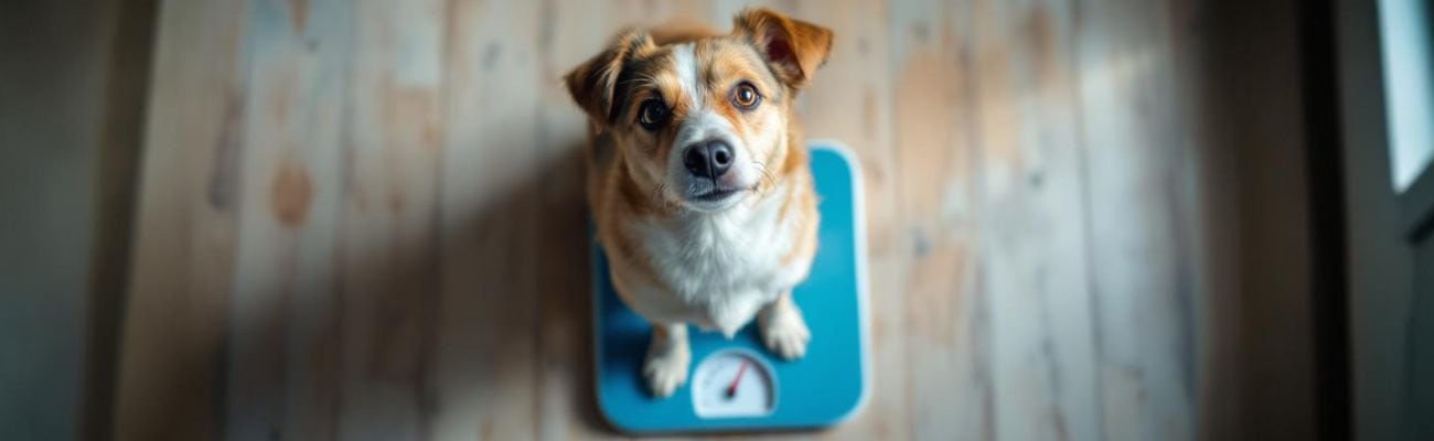 Hund-steht-auf-einer-Waage