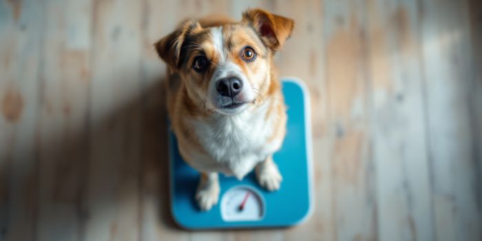 Hund-steht-auf-einer-Waage